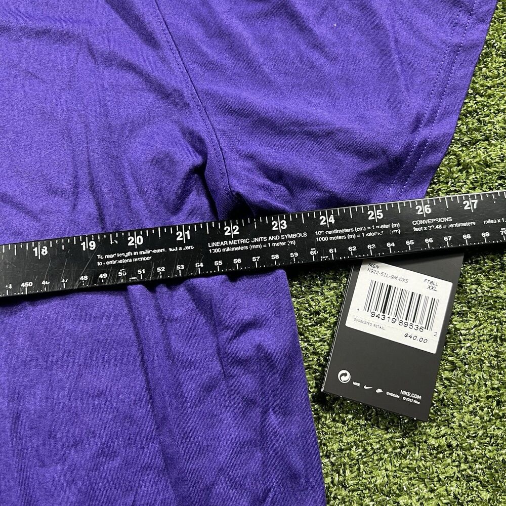 Minnesota Vikings Shirt Men’s The Nike Tee Dri Fit Purple NFL Crew 2XL NWT - Picture 5 of 7